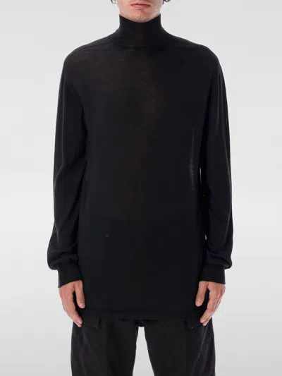 Rick Owens Oversized Knit Turtleneck Sweater In Black