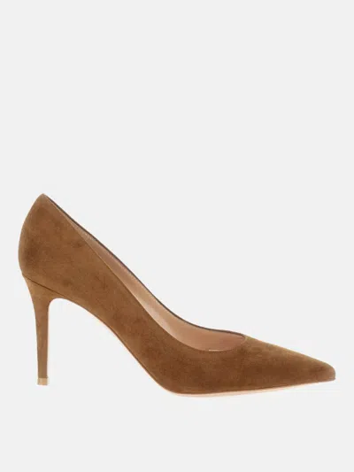 Gianvito Rossi Gianvito 85 Suede Pumps In Brown