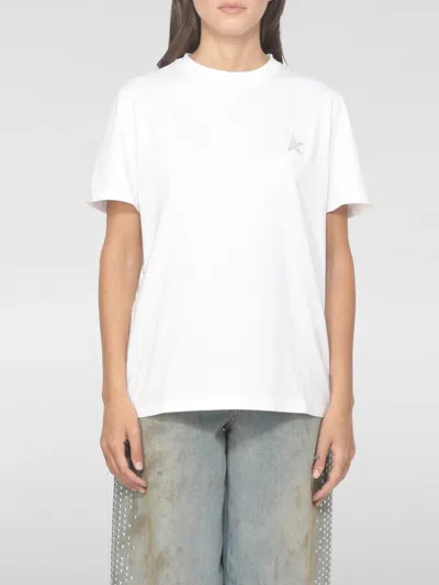 Golden Goose Star White Cotton Crew-neck T-shirt In White