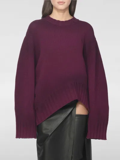 Attico Maglione Oversize In Misto Lana Porpora Donna In Purple