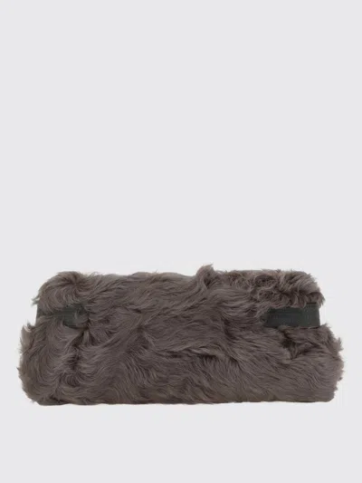 Brunello Cucinelli Fur Clutch Bag In Brown