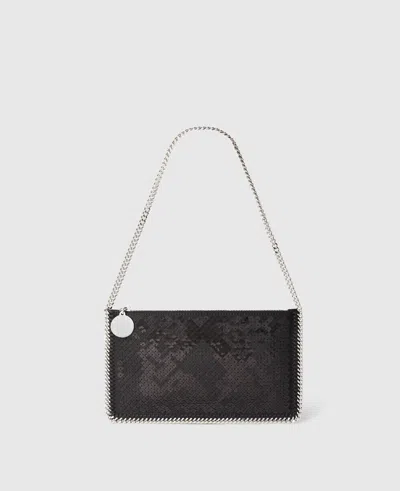 Stella Mccartney Falabella Pochette With Sequins Embroidery In Black