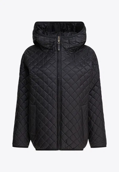 Max Mara The Cube Leo Reversible Padded Jacket In Black