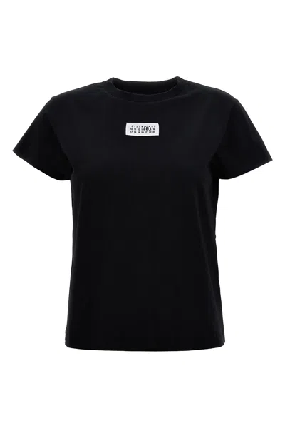 Mm6 Maison Margiela Mm6 By Maison Margiela Numeric Cotton Jersey T-shirt In Black