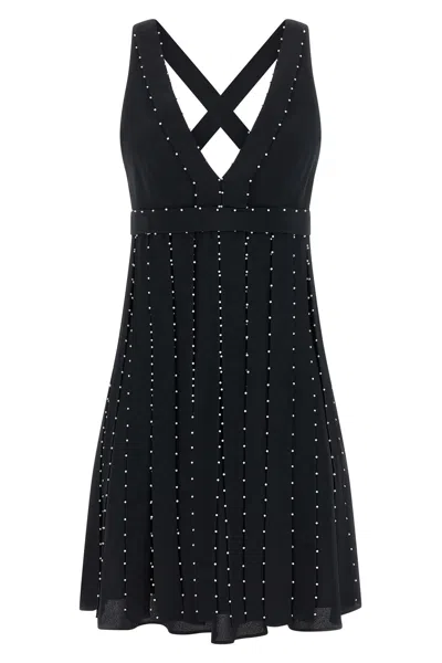 Giovanni Bedin Pearl Dress In Black