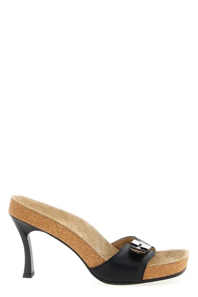 Balenciaga Scholl Collaboration Sandals Buckle Detail In Multi