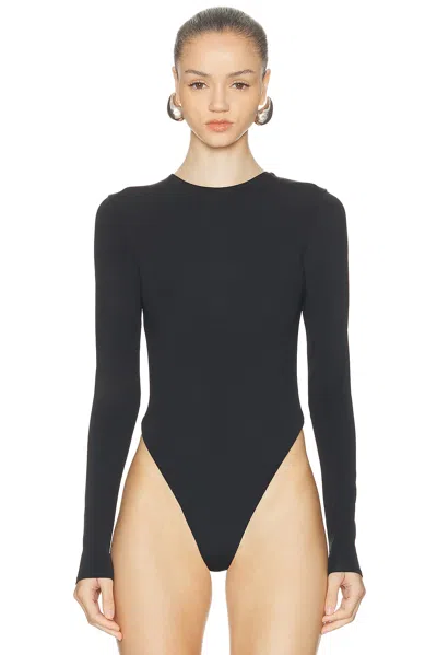 Entire Studios Long Sleeve Bodysuit In Black