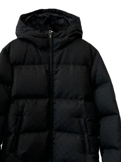 Gucci Down Jacket With Hood And Elastic Cuffs In Black