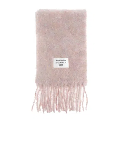 Acne Studios Wool Scarf Logo Ca0392wo R Ai4 In Brown