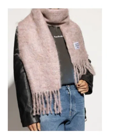 Acne Studios Wool Scarf Logo Ca0392wo R Ai4 In Brown