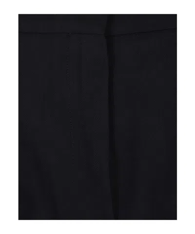 Dries Van Noten Partan Pleated Trousers Cuffed Hem In Blue