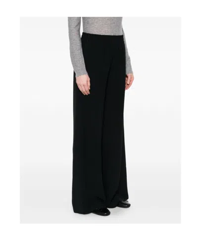 Fabiana Filippi Trousers Wide-leg Elasticated Waistband In Black