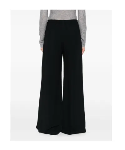 Fabiana Filippi Trousers Wide-leg Elasticated Waistband In Black