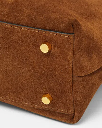 Versace Tag Shoulder Bag In Brown