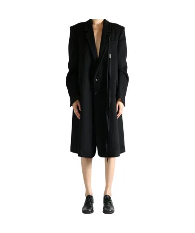 Ann Demeulemeester Viv High Comfort Tailored Coat In Black