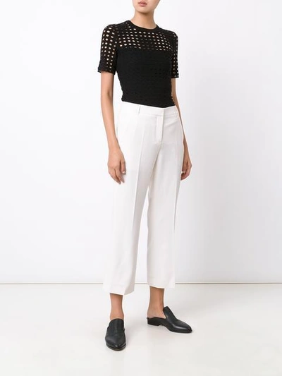 Shop Alexander Wang T Cropped Trousers In White