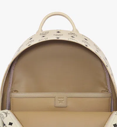 Mcm Stark Side Studs Backpack In Visetos In Neutral