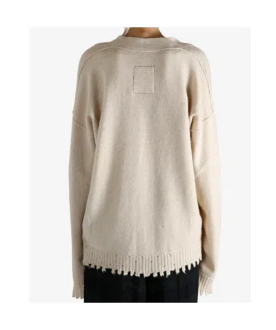 Uma Wang Beige Cashmere Knit Over Cardigan In Neutral