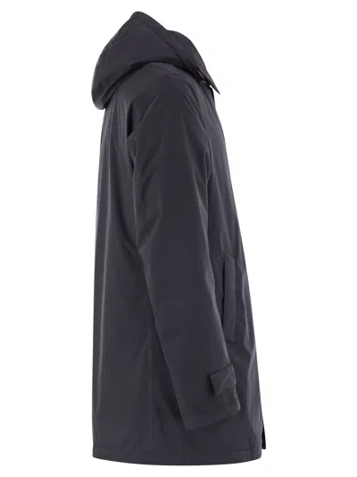 Herno Men's Padded Jacket With Detachable Hood In Black