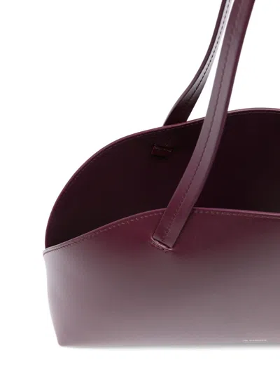 Jil Sander Medium Curved Shoulder Bag In Purple