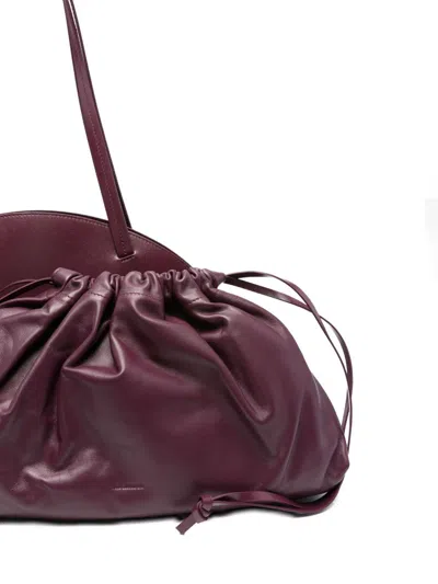 Jil Sander Medium Curved Shoulder Bag In Purple