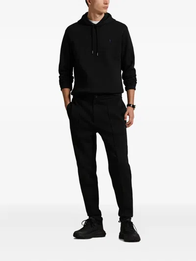 Polo Ralph Lauren Men's Double-knit Hoodie In Black