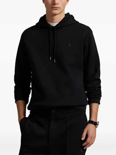 Polo Ralph Lauren Men's Double-knit Hoodie In Black