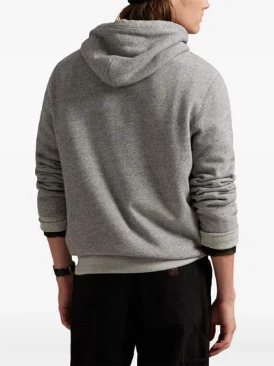 Polo Ralph Lauren Graphic-print Hoodie In Gray