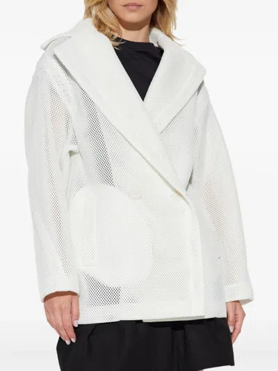 Max Mara Short Teddy Bear Icon Coat In White