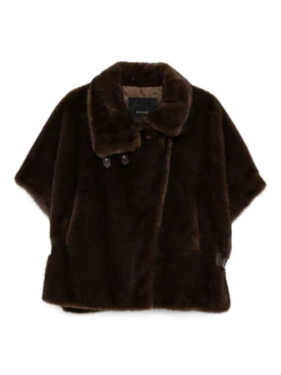 Pinko Short-sleeve Jacket In Brown