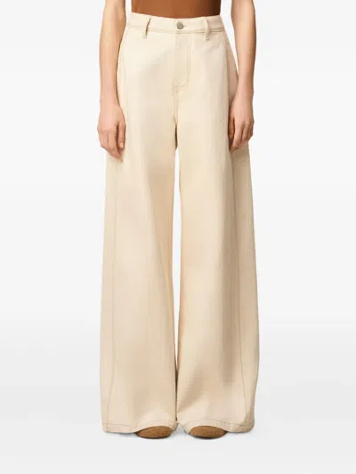 Ami Alexandre Mattiussi Ami Paris Women Super Wide Denim Jeans In Neutral