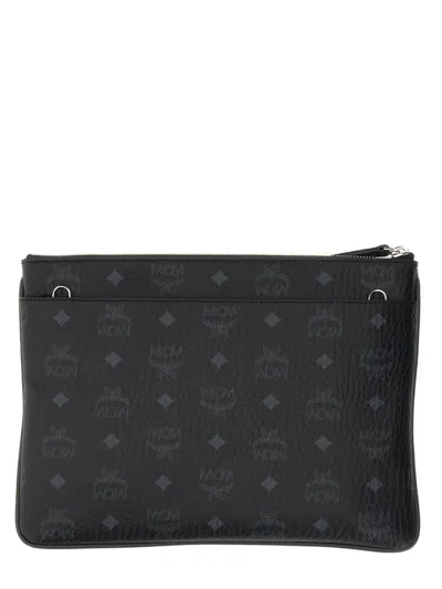 Mcm Clutch In Visetos Original In Black