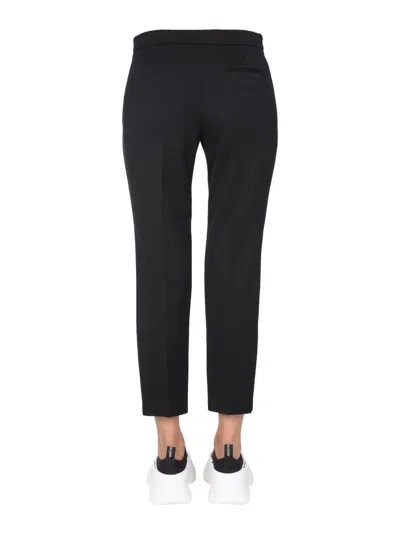 Alexander Mcqueen Cropped Straight Trousers In Black
