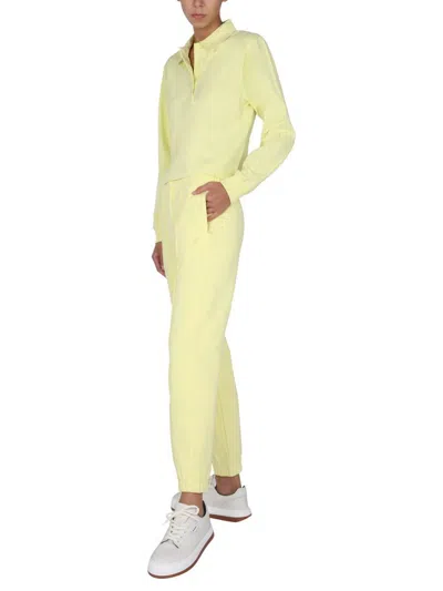 Helmut Lang Jogging Pants With Buttons In Yellow