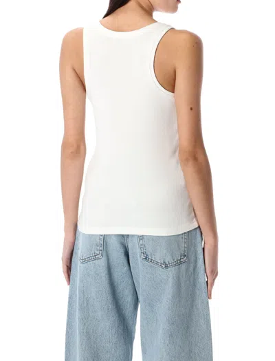 Anine Bing Womens Ivory Alessia Sleeveless Stretch-cotton Top Xs In White