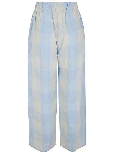 Apuntob Check-patterned Trousers In Blue