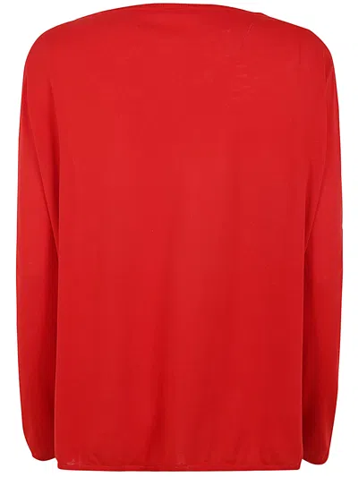Apuntob V Neck Sweater In Red