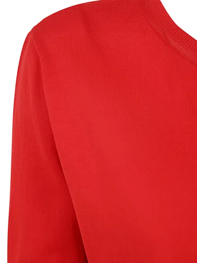 Apuntob V Neck Sweater In Red