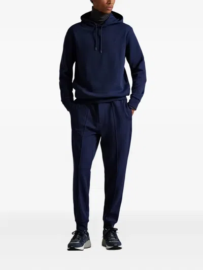 Polo Ralph Lauren Logo-embroidered Hoodie In Blue