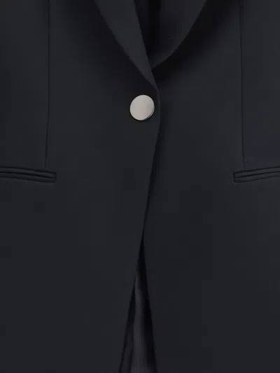 Giorgio Armani Technical Scuba Single-breasted Jacket In Black