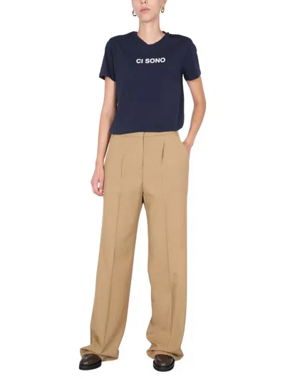 Aspesi Gabardine Trousers In Brown