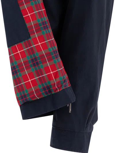 Baracuta Adjustable Cuffs High Collar Raglan Sleeves In Blue