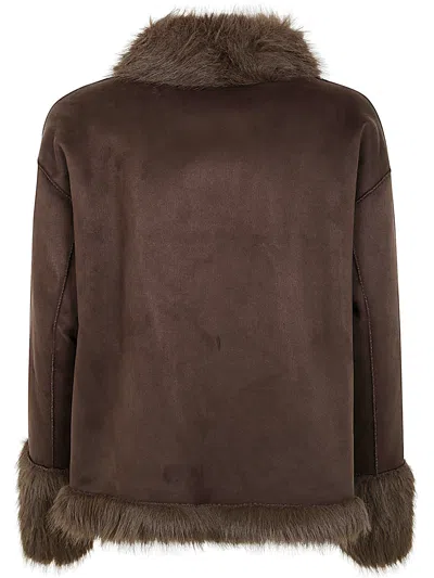 Betta Corradi Pockets Zip Jacket In Brown