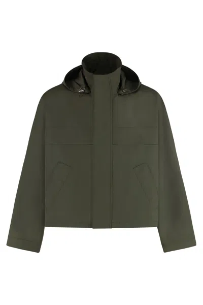 Bottega Veneta Techno Fabric Jacket In Green