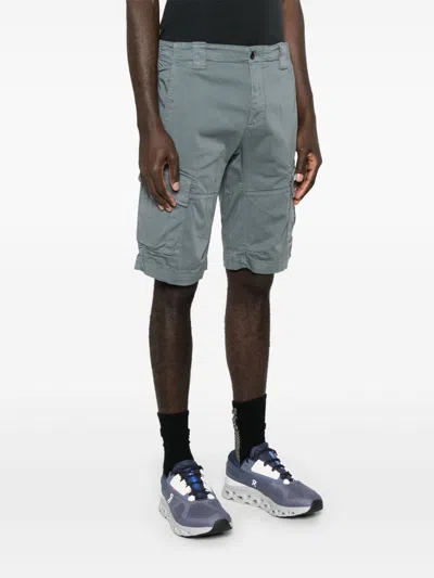 C.p. Company Satin Cargo Shorts In Multi