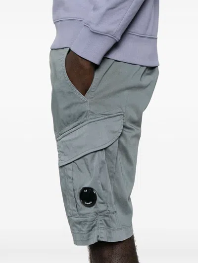 C.p. Company Satin Cargo Shorts In Multi