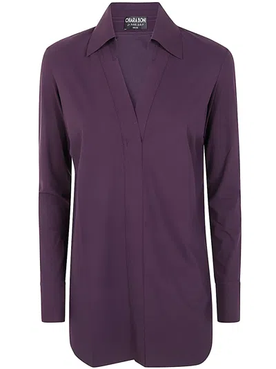 Chiara Boni Atena Slim Shirt Jersey In Purple