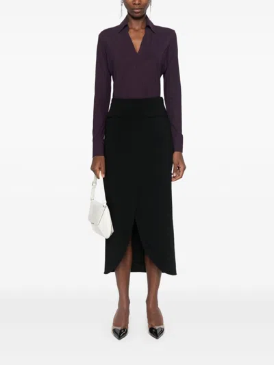 Chiara Boni Atena Slim Shirt Jersey In Purple