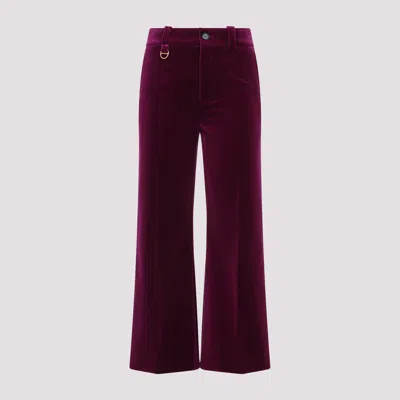 Chloé Purple Cotton Pants In Purple