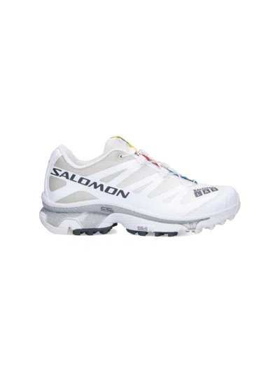 Salomon White Xt-4 Sneakers With Integrated Quicklace System In White